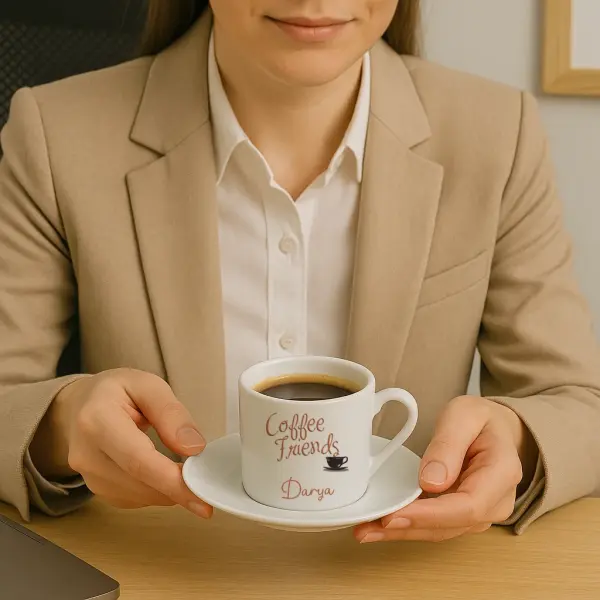 Kişiye Özel Arkadaş Hediye Kutusu Fincan, Makrome Anahtarlık, Mum ve Kahve Seti