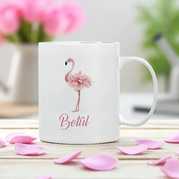 Flamingo Desenli Kişiye Özel Kupa Bardak