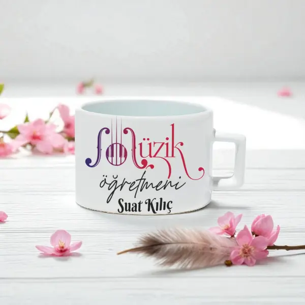 Müzik Öğretmeni Kişiye Özel Kahve Fincanı
