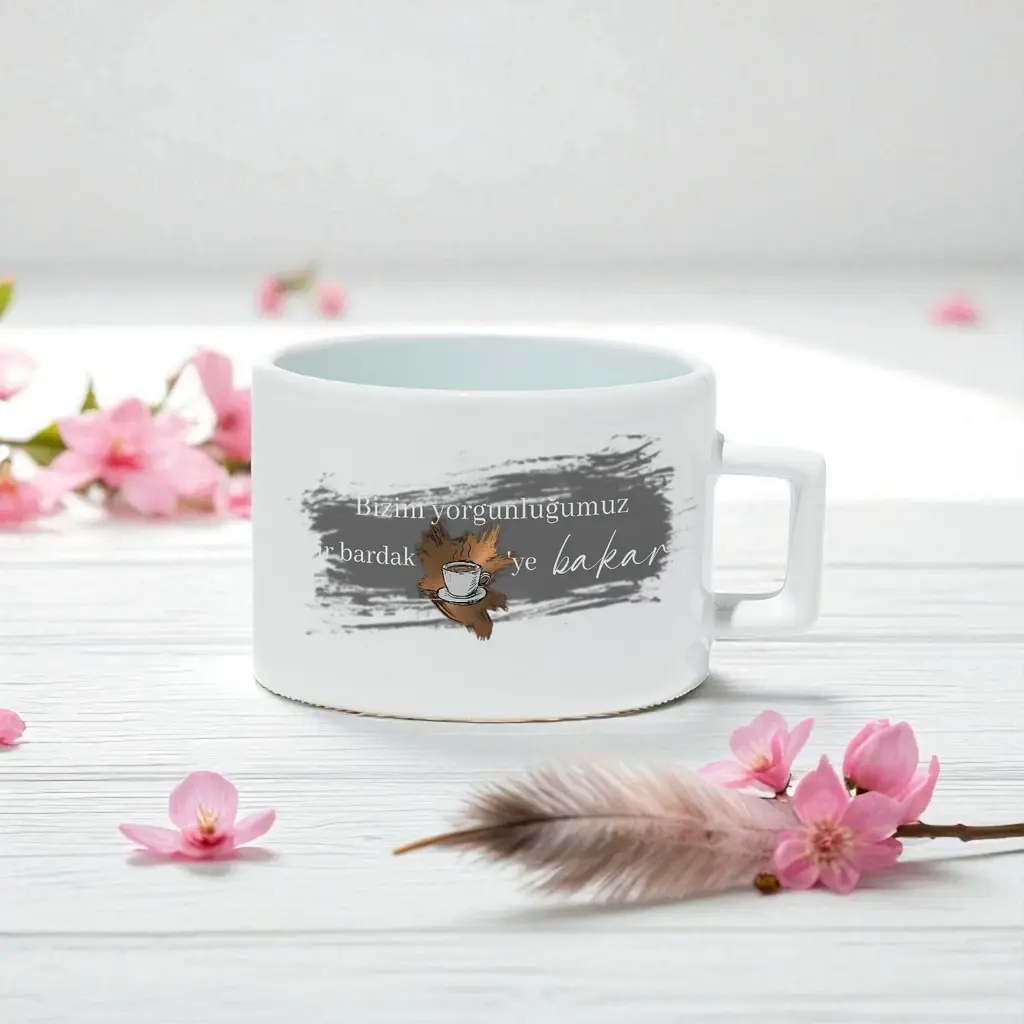 Bizim Yorgunluğumuz Bir Bardak Kahveye Bakar Nescafe Fincanı