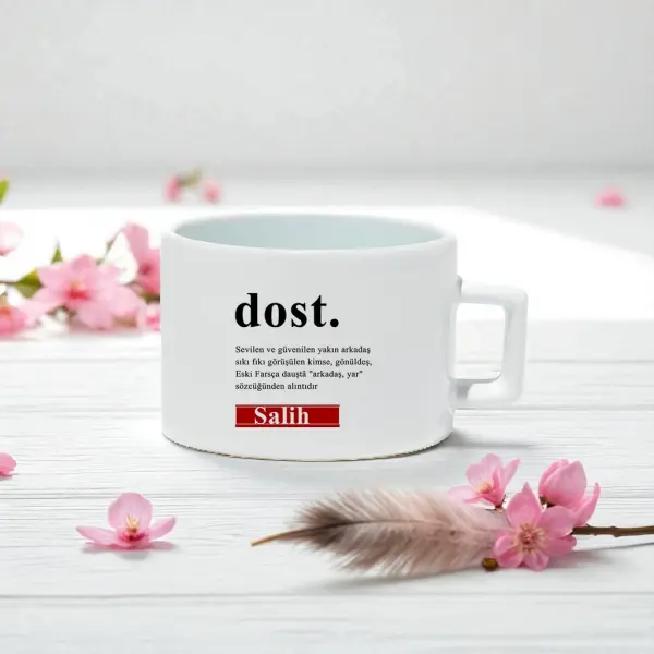 Kişiye Özel Dost Tasarımlı Nescafe Fincanı