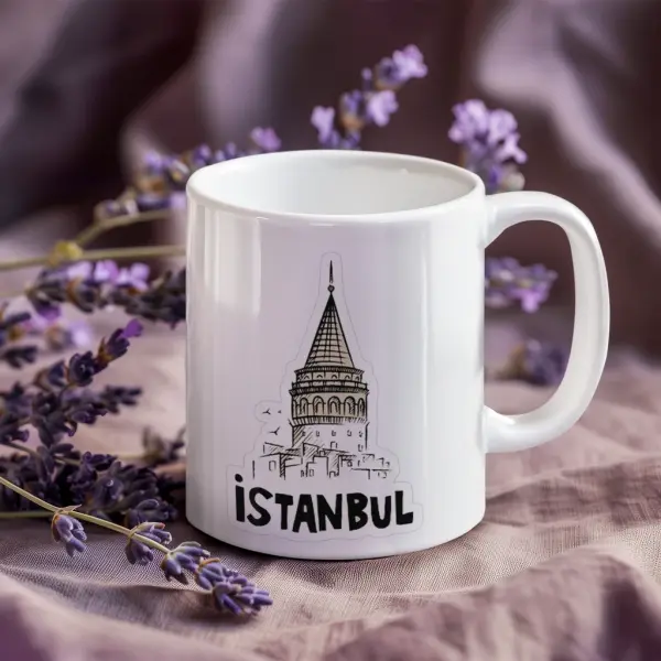 İstanbul Galata Kulesi Desenli Kupa