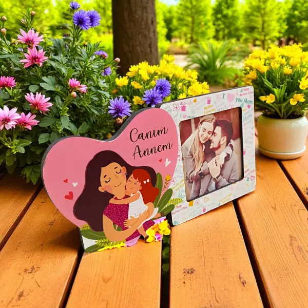 Canım Annem 3D Çerçeve  Anneler Günü Hediyelik Fotoğraf Çerçevesi