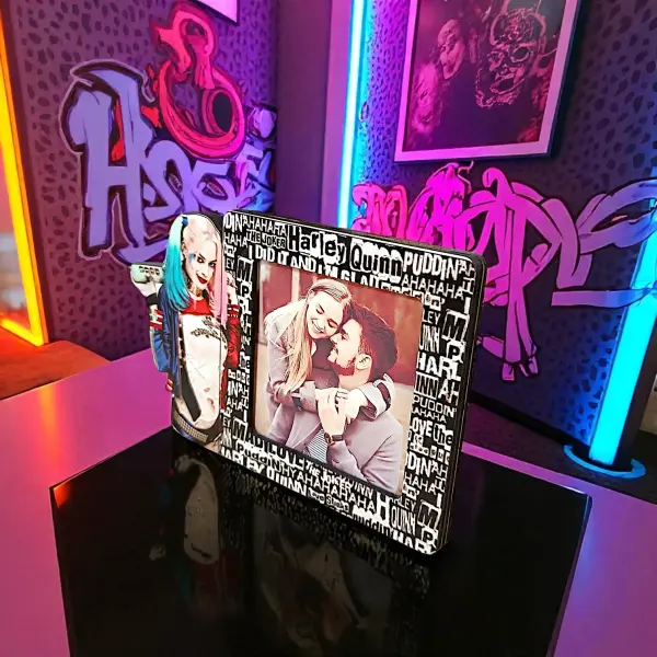 Harley Quinn 3D Çerçeve Özel Tasarım Fotoğraf Çerçevesi
