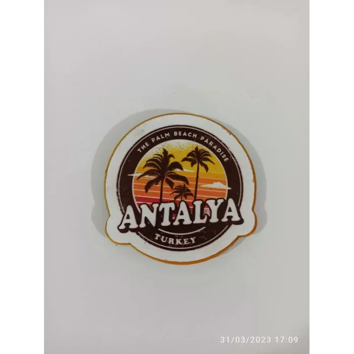 Ahşap Kabartmalı 3D Baskılı Antalya Türkiye Tasarımlı Magnet