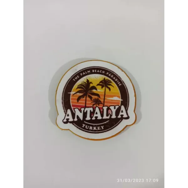 Ahşap Kabartmalı 3D Baskılı Antalya Türkiye Tasarımlı Magnet