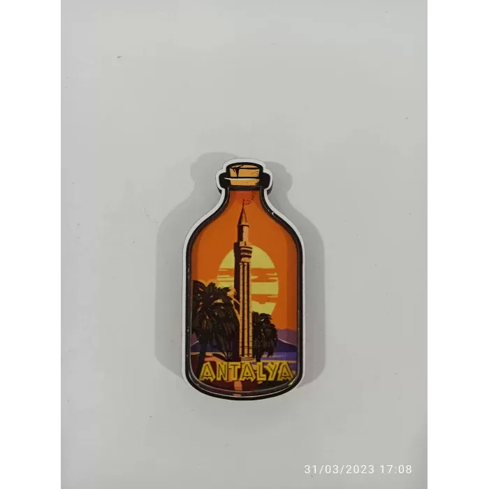 Ahşap Kabartmalı 3D Baskılı Antalya Bir Kentin Portresi Tasarımlı Magnet