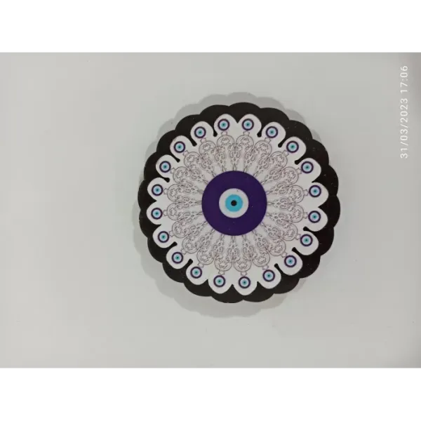 Ahşap Kabartmalı 3D Baskılı İstanbul Nazar Boncuğu Tasarımlı Magnet