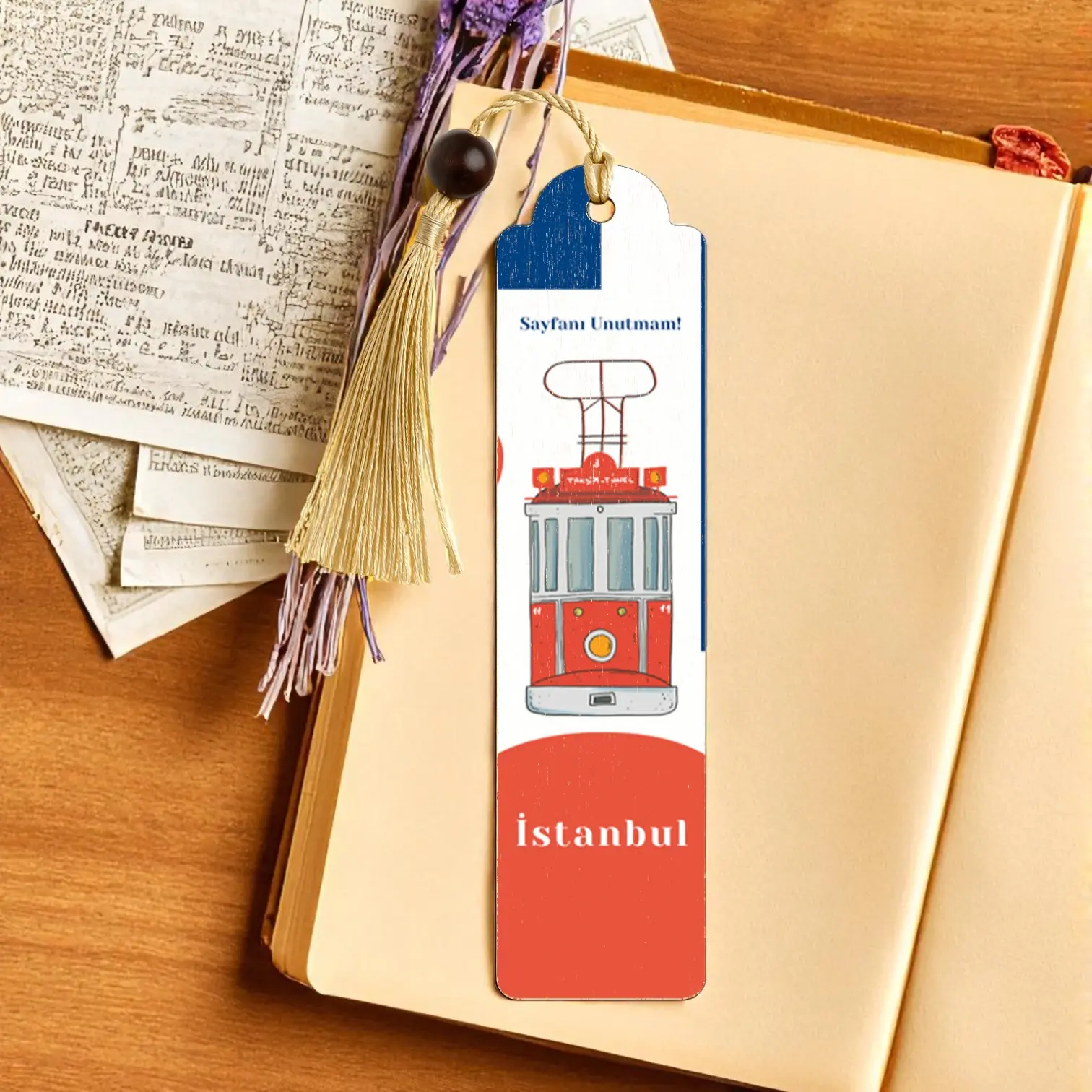 İstanbul Tramvay Kitap Ayracı - Sayfanı Unutmam