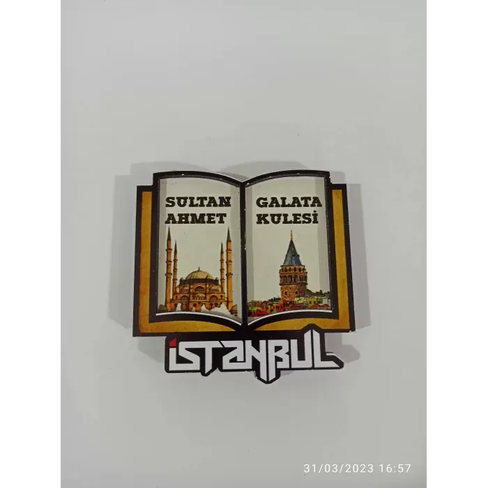 Ahşap Kabartmalı 3D Baskılı İstanbul Sultan Ahmet Tasarımlı Magnet