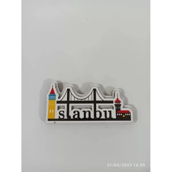 Ahşap Kabartmalı 3D Baskılı İstanbul Boğazı Tasarımlı Magnet