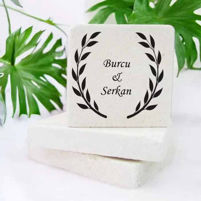 Kişiye Özel Düğün,Nişan ve Söz Hatırası Başak Tasarımlı Taş Magnet 15 Adet
