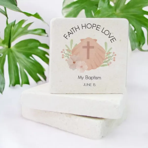 Kişiye Özel Faith Hope Love Tasarımlı Taş Magnet 15 Adet