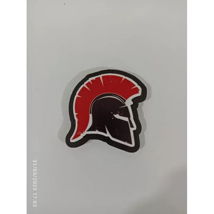 Ahşap Kabartmalı 3D Baskılı Spartalı Tasarımlı Magnet