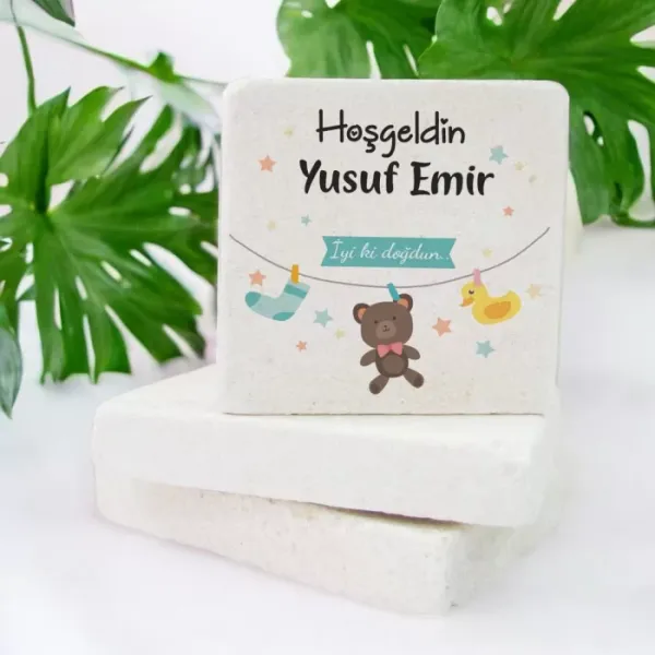 Kişiye Özel Erkek Çocuk Magneti Doğal Taş Magnet 15 Adet