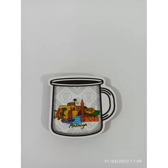 Ahşap Kabartmalı 3D Baskılı Kupa Tasarım Magnet