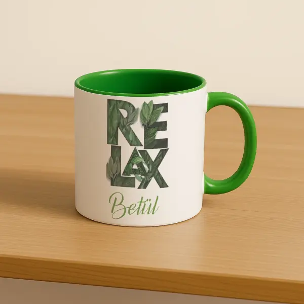 Kişiye Özel Relax Hediye Kutusu Kupa, Defter, Kolye ve Çikolata Seti