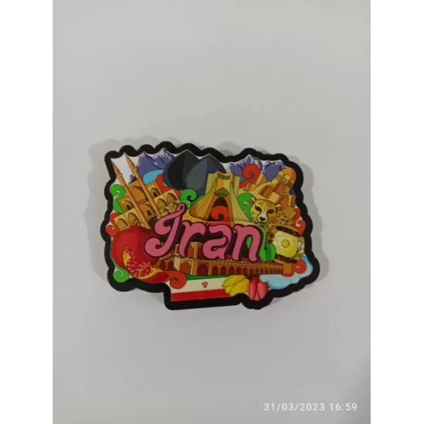 Ahşap Kabartmalı 3D Baskılı İran Tasarım Magnet