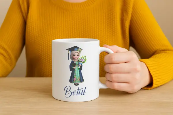 Kişiye Özel Mezuniyet Hediye Kutusu Termos, Kupa, Defter ve Çikolata Seti