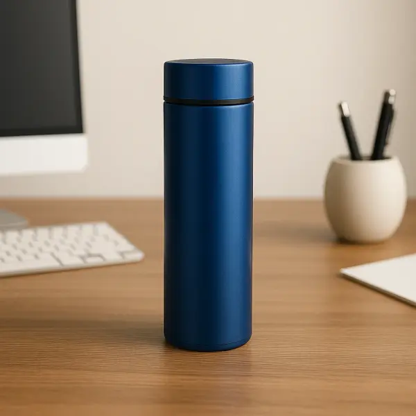 Kişiye Özel Hediye Kutusu Mavi Termos, Kupa, Defter ve Ülker Çikolata Seti