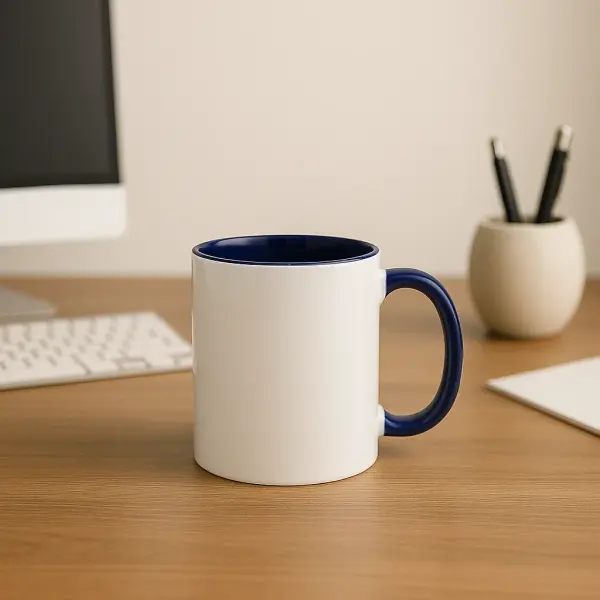 Kişiye Özel Hediye Kutusu Mavi Termos, Kupa, Defter ve Ülker Çikolata Seti