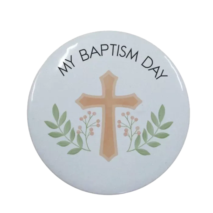 Kişiye Özel My Baptism Day Tasarımlı Buton Açacak Magnet 58 mm 15 Adet