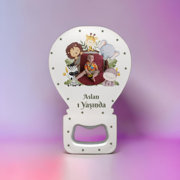 Kişiye Özel Yeni Doğan Açacak Balon Magnet Sevimli Hayvanlar Resimli Model 15 Adet