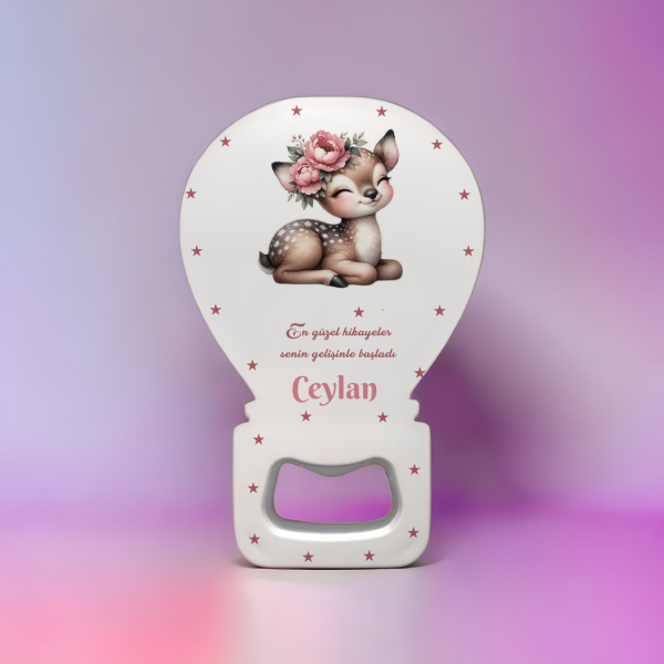 Kişiye Özel Yeni Doğan Açacak Balon Magnet Ceylan Model 15 Adet