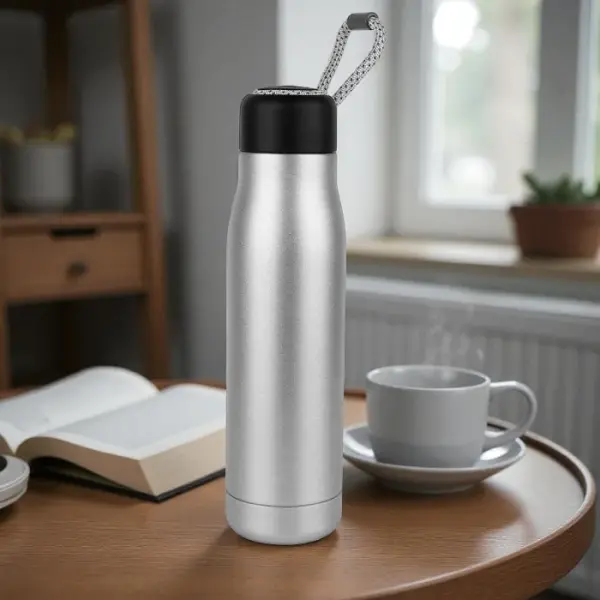 Taşıma Askılı Çelik Termos 600 ML  Sızdırmaz Tasarım