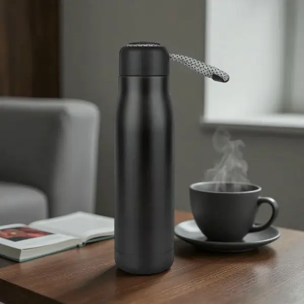 Taşıma Askılı Çelik Termos 600 ML  Sızdırmaz Tasarım