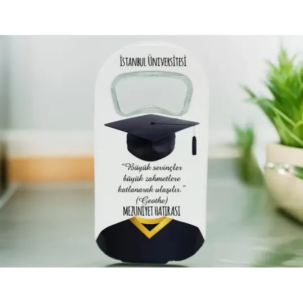 Mezuniyet Hatırası Kep Tasarımlı Açacak Magnet 15 Adet