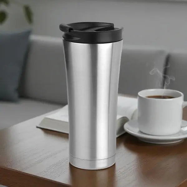 Siyah Çelik Termos 500 ml Tema Tasarım