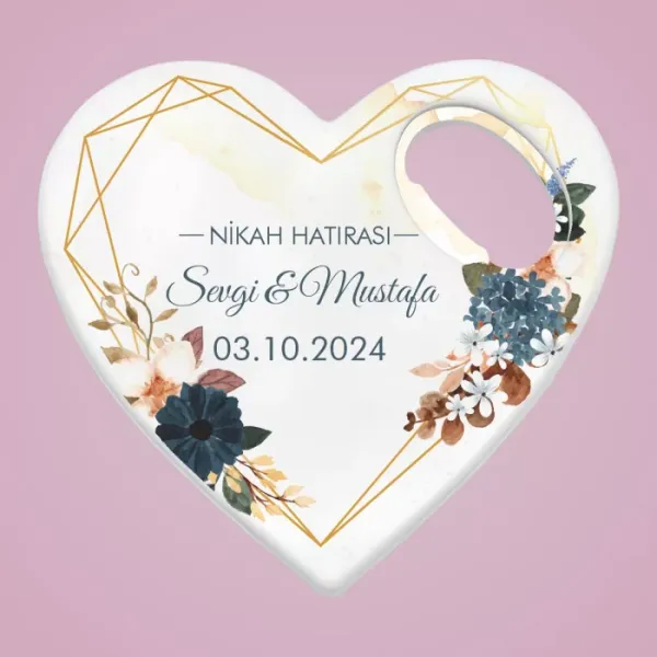 Kalp Açacak Magnet Soft Çiçek Tasarımlı 15 Adet