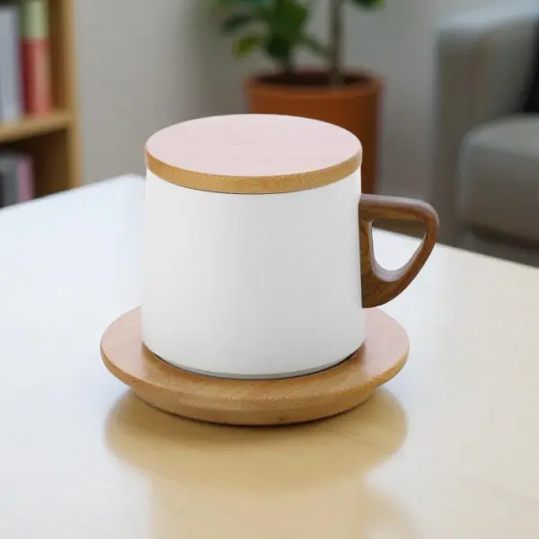 Ahşap Kapaklı Çelik Kupa Tema Tasarım