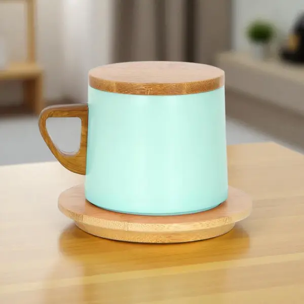 Ahşap Kapaklı Çelik Kupa Tema Tasarım