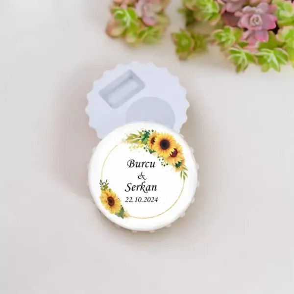 Ayçiçeği Tasarımlı Gazoz Kapak Açacak Magnet 15 Adet