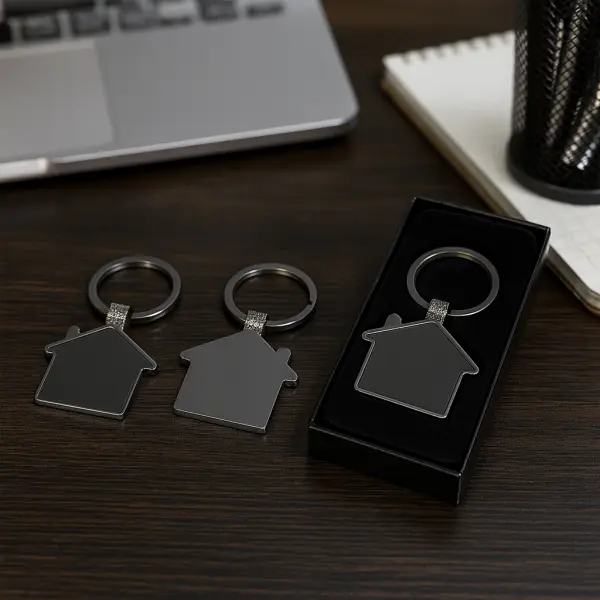 İsme Özel Ev Şeklinde Metal Anahtarlık | Tema Tasarım