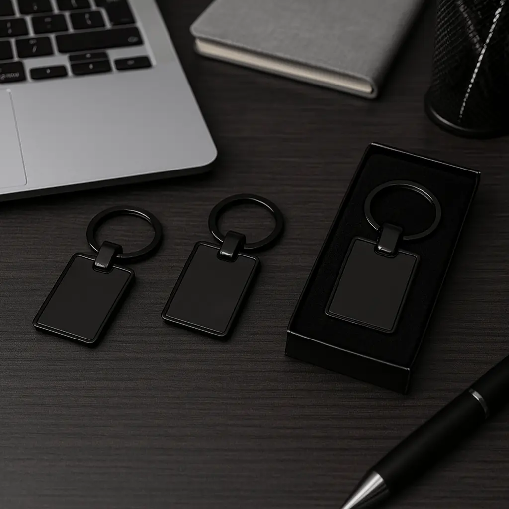 İsme Özel Siyah Metal Anahtarlık | Tema Tasarım