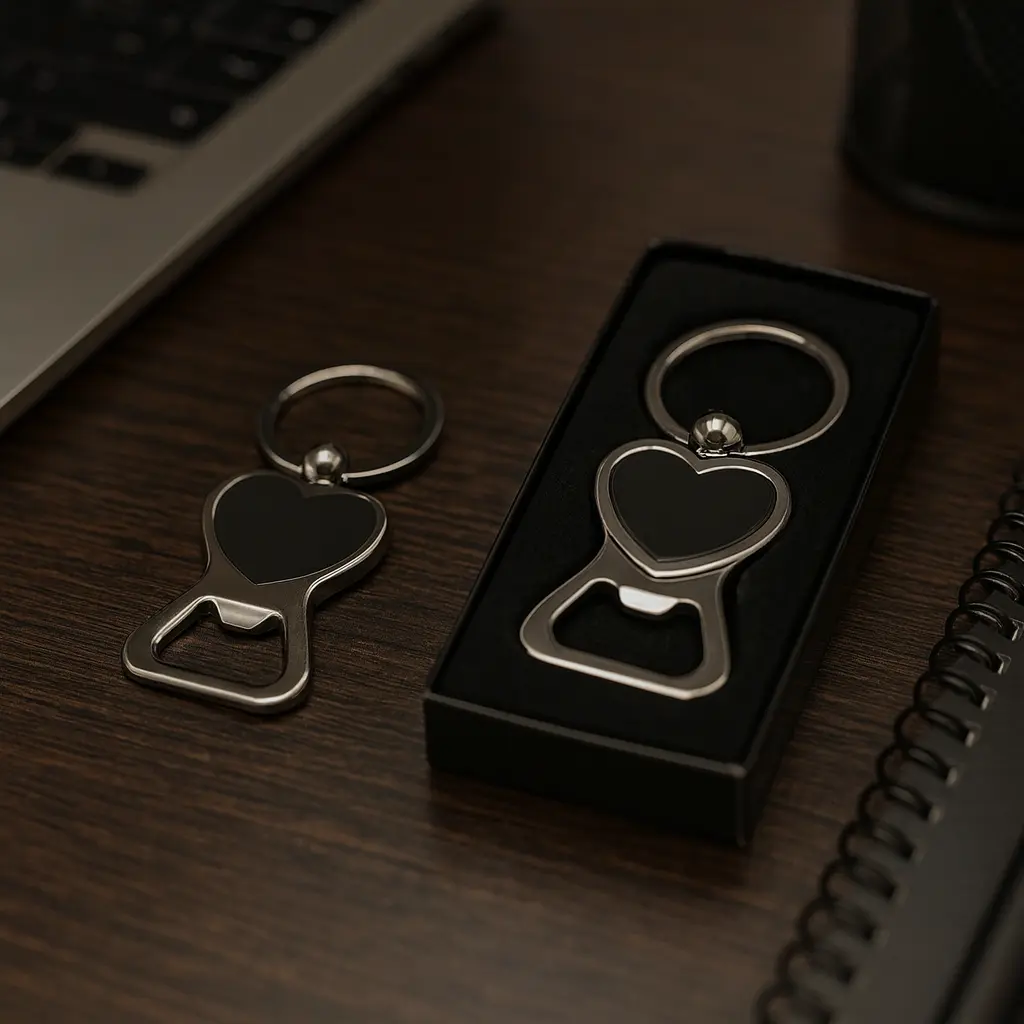 İsme Özel Kalp Açacaklı Metal Anahtarlık | Tema Tasarım