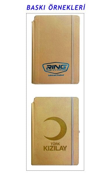 501 - Sırttan Kalemlikli Deri Defter | Şık ve Kurumsal Promosyon Defter