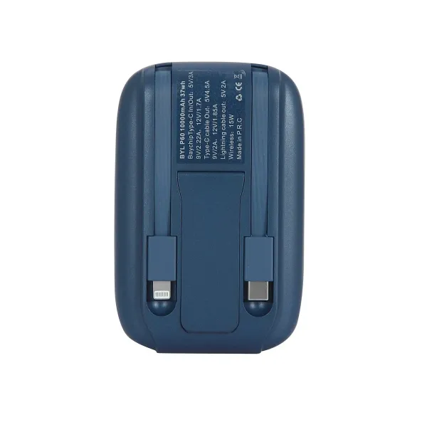 Hızlı Şarj Kablosuz Powerbank 10000 mAh | Tema Tasarım ile Kesintisiz Enerji Lacivert