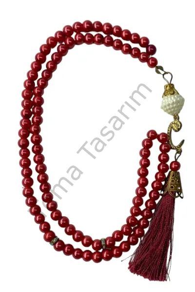 3'lü Çeyiz Seti – Yasin, Tesbih ve Seccade (Kırmızı)