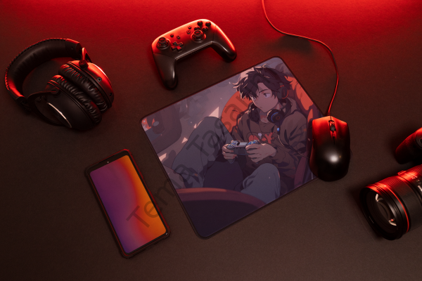 Erkek Anime Oyuncu Tasarımlı Mousepad – 40x28 cm |