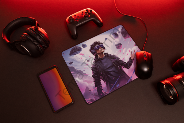 VR Boy Anime Oyuncu Tasarımlı Mousepad – 40x28 cm
