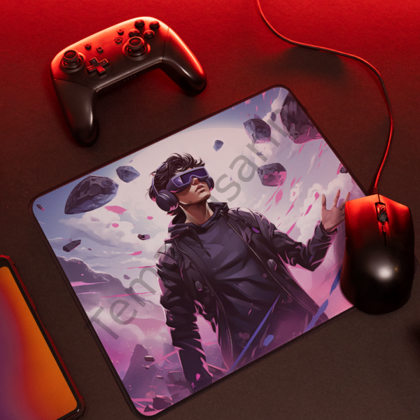 VR Boy Anime Oyuncu Tasarımlı Mousepad – 40x28 cm