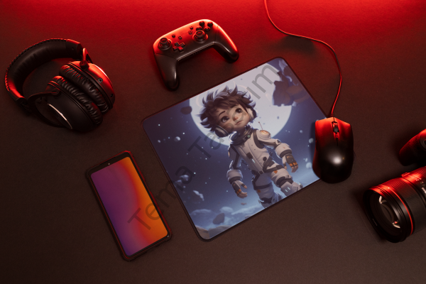 Space Boy Anime Oyuncu Tasarımlı Mousepad – 40x28 cm