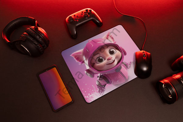 Gamer Kitty Cat Anime Oyuncu Tasarımlı Mousepad – 40x28 cm