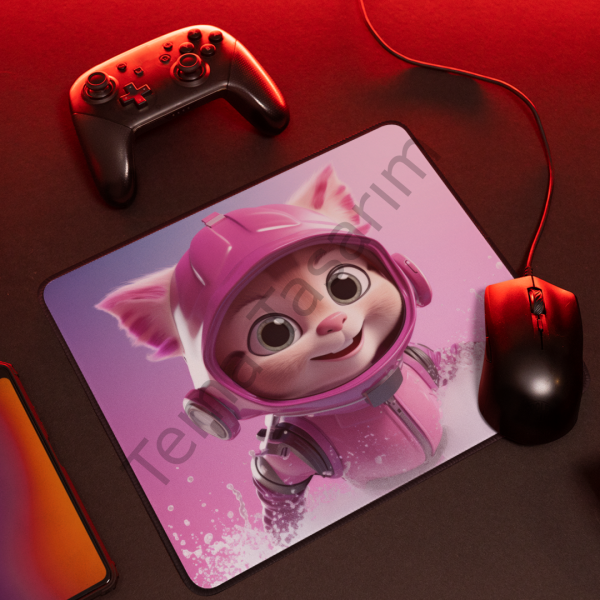Gamer Kitty Cat Anime Oyuncu Tasarımlı Mousepad – 40x28 cm