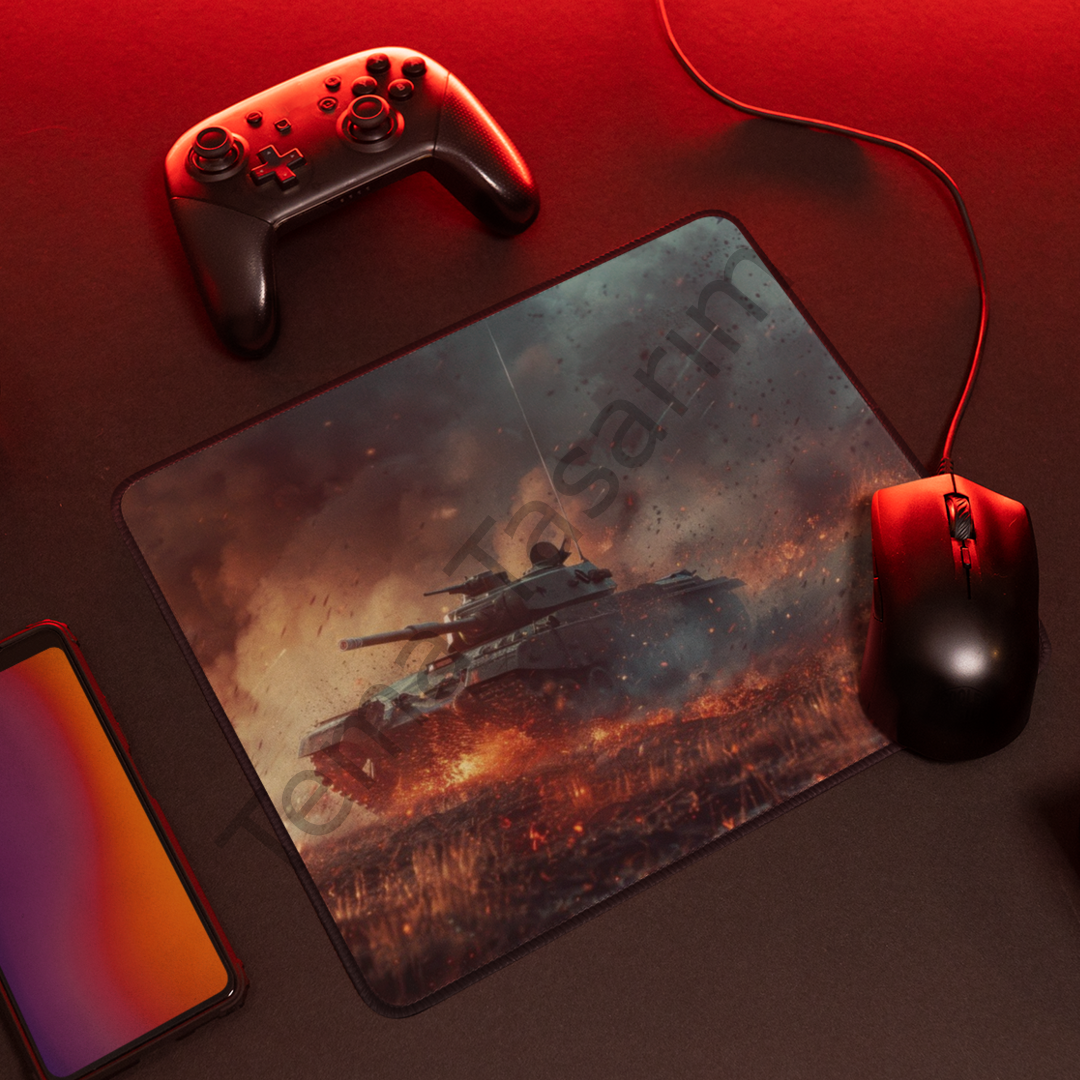 Tank Temalı Savaş Mousepad – 28x40 cm
