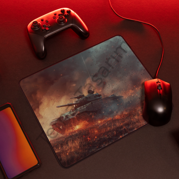 Tank Temalı Savaş Mousepad – 28x40 cm